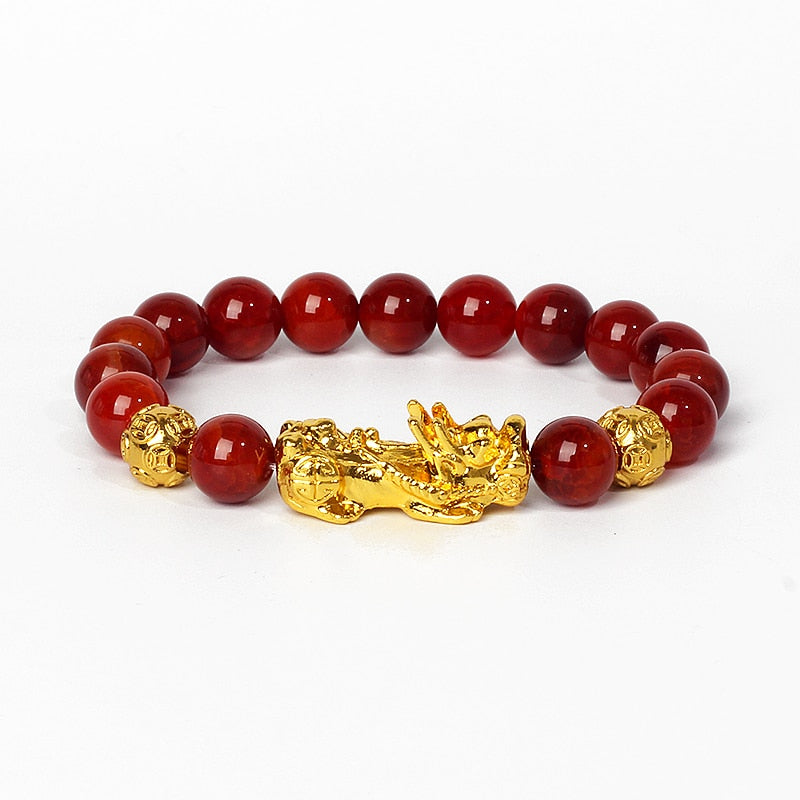 Pi Yao Dragon Red Beaded Bracelets