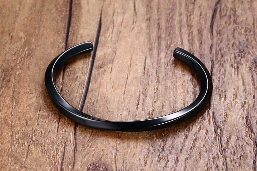 Vnox Twisted Stainless Steel Bangle