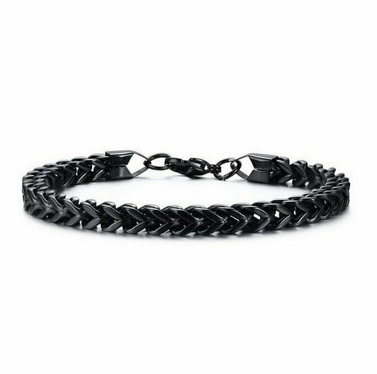 Delysia Black Stainless Steel Charm Bracelet